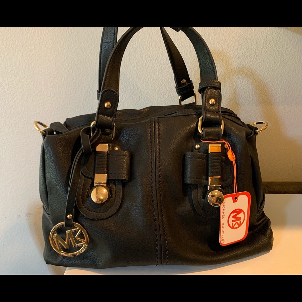 Black Michael Michelle (14” across, 8” down) Purse, New with Tags